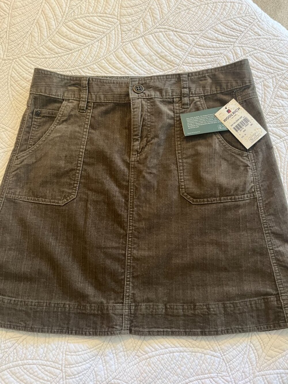 NWT WOOLRICH SZ 10 BOULDER WASHED REFLEX STRETCH CASUAL SKIRT